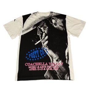 Post Malone T Shirt S White AOP Coachella 2025 Exclusive Posty Co‎ NEW *spots